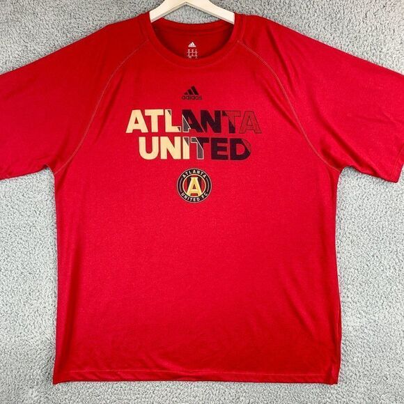 Adidas Atlanta United FC Shirt Mens XL Red MLS Soccer Futbol Football Athleisure - Picture 1 of 12